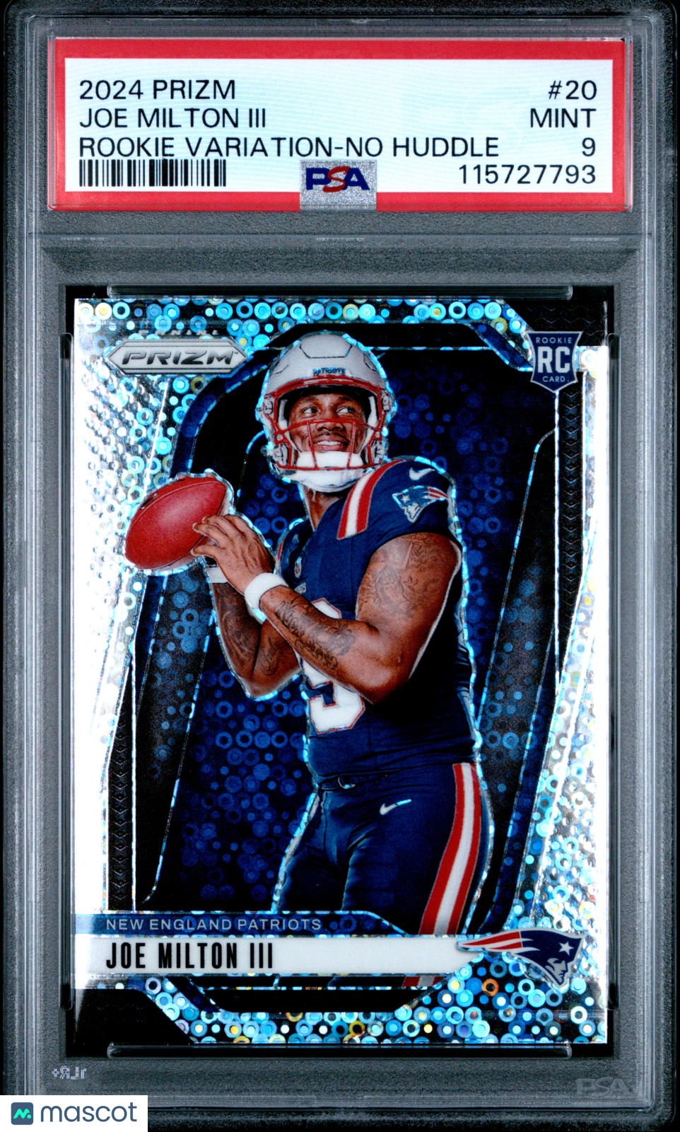 2024 Panini Prizm Rookie Variation Joe Milton III #20 No Huddle PSA 9