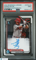 2024 Bowman Chrome Prospect Autographs Sheng-EN Lin #CPALSH PSA 9Auto