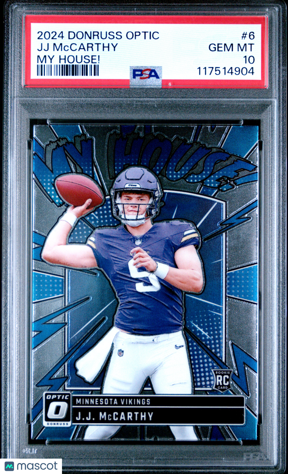 2024 Panini Donruss Optic My House! JJ Mccarthy #6 RC PSA 10