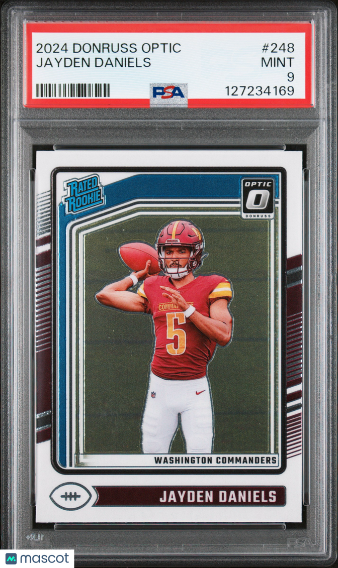 2024 Panini Donruss Optic Jayden Daniels #248 PSA 9