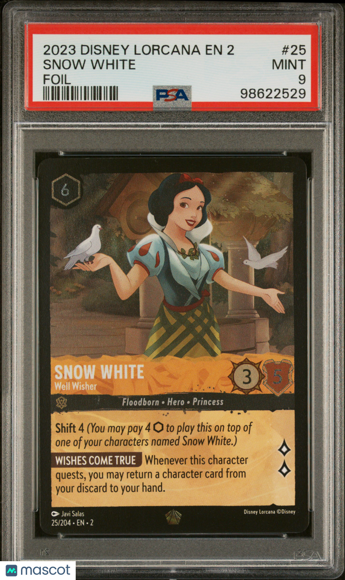 2023 Disney Lorcana EN 2-Rise Of The Floodborn Snow White Foil PSA 9 #25