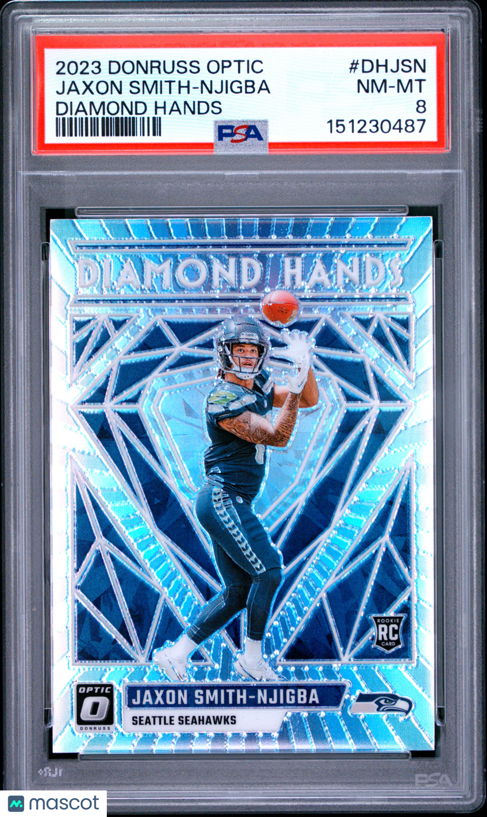 2023 Panini Donruss Optic Diamond Hands Jaxon Smith-Njigba #DHJSN PSA 8