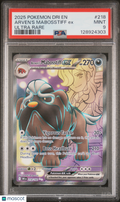 2025 Pokemon Dri EN-Destined Rivals Arven's Mabosstiff EX Ultra Rare PSA 9 #218