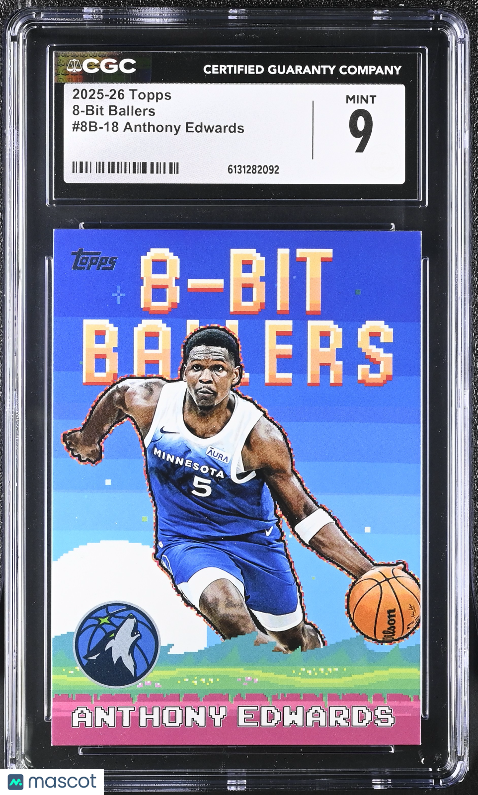 2025-26 Topps Anthony Edwards #8B-18 8-Bit Ballers CGC 9
