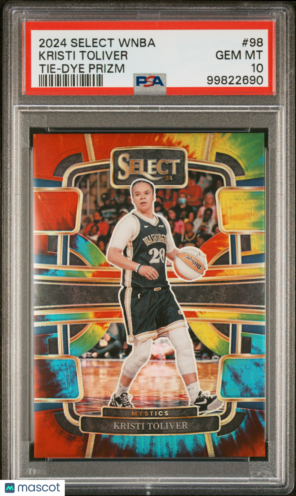 2024 Panini Select WNBA Kristi Toliver #98 Tie Dye Prizm /25 Low Pop PSA 10