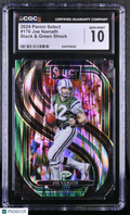 2024 Panini Select Joe Namath #170 Black & Green Shock CGC 10