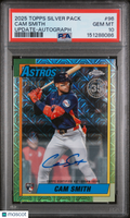 2025 Topps Update 1990 Chrome Promo Cam Smith #96 Autograph /199 PSA 10