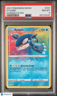 2021 Pokemon Sword & Shield Shining Fates Kyogre Shining Fates PSA 8 #021