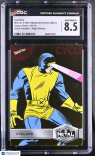 2021 Upper Deck Marvel X-Men Metal Universe Cyclops #119 CGC 8.5