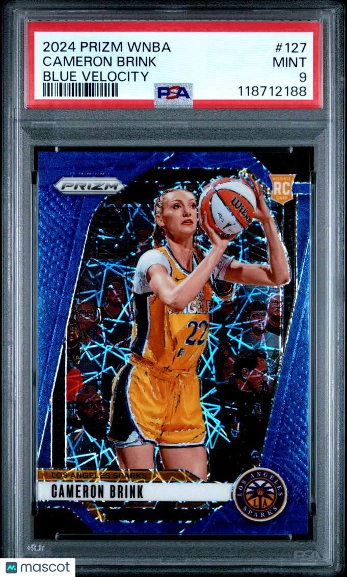 2024 Panini Prizm WNBA Cameron Brink #127 Blue Velocity PSA 9