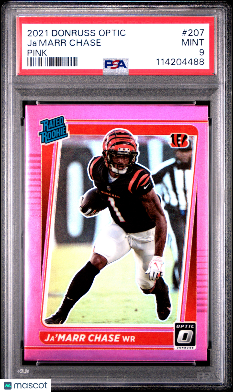 2021 Panini Donruss Optic Ja'marr Chase #207 Pink PSA 9