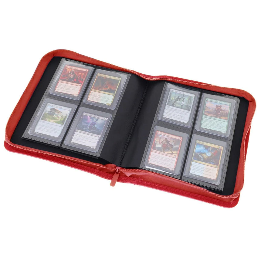 BCW Z-Folio 4-Pocket LX Album - Toploaders - Red