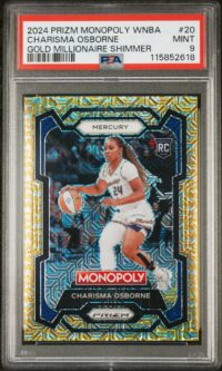 2024 Prizm Monopoly #20 Charisma Osborne Gold Millionaire Shimmer Prizms PSA 9