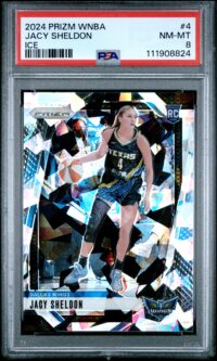 2024 Panini Prizm WNBA #4 Jacy Sheldon Ice Prizms PSA 8