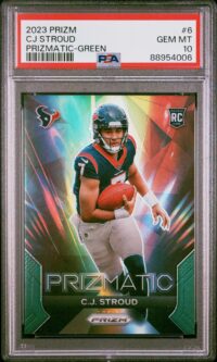 2023 Panini Prizm #6 C.J. Stroud Prizmatic Prizms Green Wave PSA 10