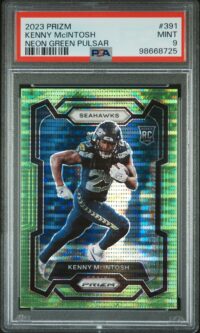 2023 Panini Prizm #391 Kenny McIntosh Neon Green Pulsar PSA 9
