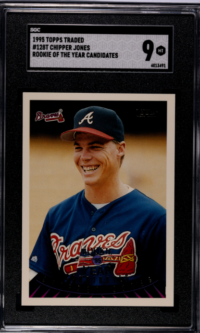 1995 Topps Traded & Rookies #128T Chipper Jones SGC 9