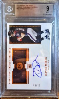 2021 Panini Encased Rookie Dual Swatch Signatures #RCADM Davis Mills BGS 9.0