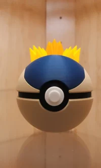 Cyndaquil Inspired Poke Ball