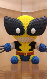 3D Printed Knitted Wolverine Inspired Figure 5.5"